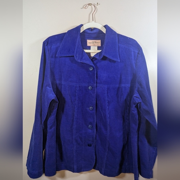 Vintage colbalt Cord shacket - Picture 4 of 5